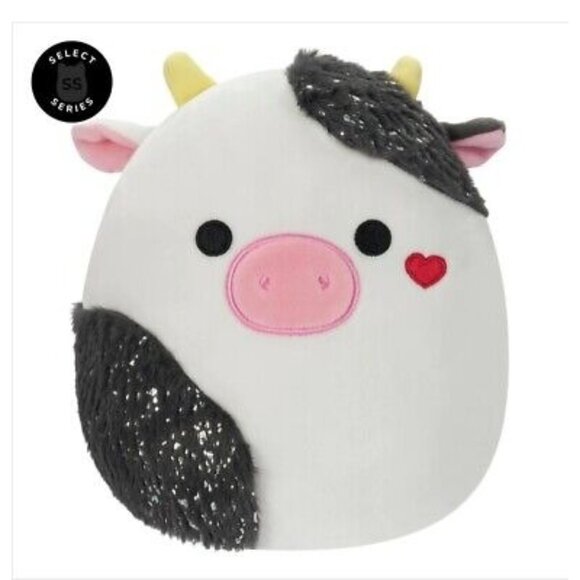 Squishmallows Connor the Cow 8 Inch Valentine Rare Select Series - Picture 1 of 2